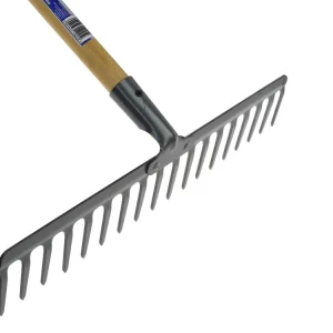 Pénzvisszafizetés Geko gereblye fa fogantyúval, 18 foggal