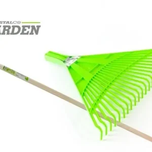 Újdonság Stalco Garden lombseprű fa nyéllel, 27fog, 59cm