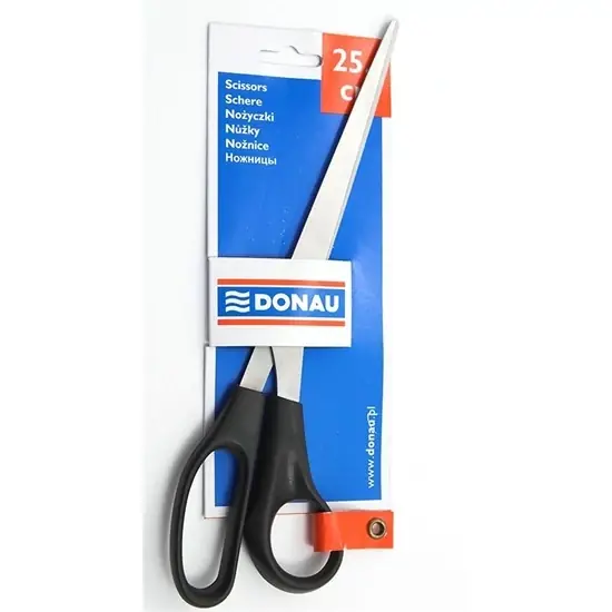 Donau olló, fekete, 20,5cm Autentikus