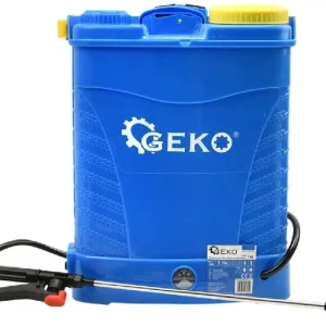 Expressz szállítás Geko akkus háti permetezőgép, 35W, 12V, 8Ah, 16L, kék