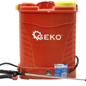 Autentikus Geko akkus háti permetezőgép, 35W, 12V, 8Ah, 16L, piros