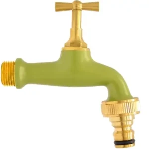 Kiárusítás Réz kerti kifolyó, tömlővéges, 1/2", zöld