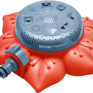 Autentikus Extol locsoló, virág alakú talapzat, 8 funkciós, műanyag, csatlakozóval
