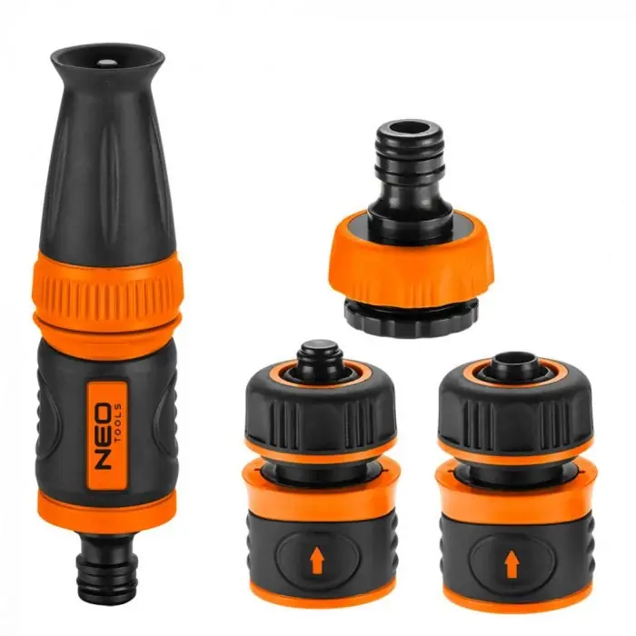 Biztonságos fizetés Neo Tools locsolófej csatlakozókkal és csapcsatlakozóval, 1/2”, 4db-os