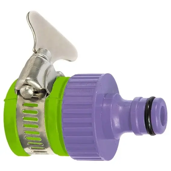 Akció Palisadtömlőcsatlakozó, külső szorítóval, műanyag, 3/4"