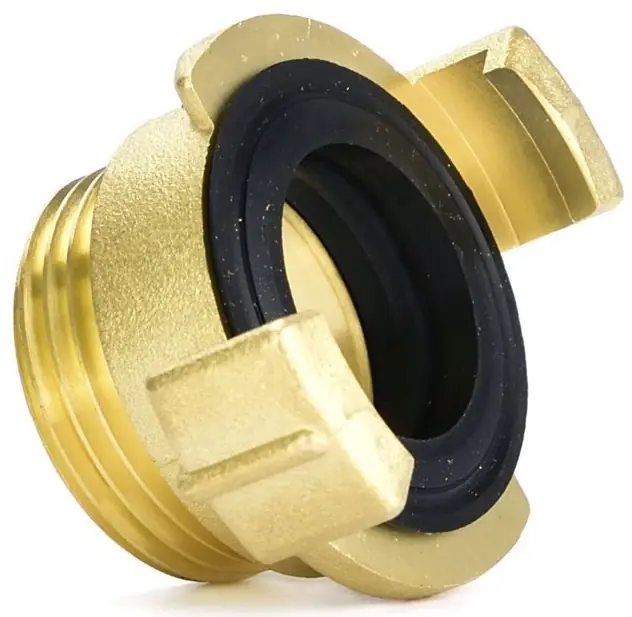 Geko körmös tömlőcsatlakozó, sárgaréz, külső menetes, 1" Akció