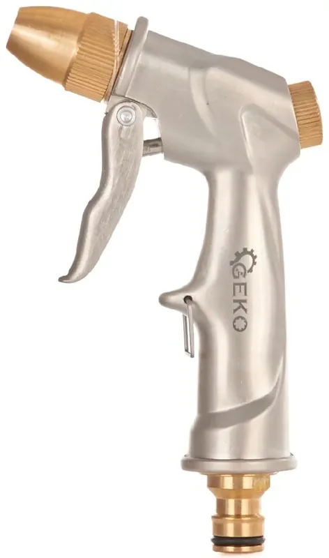Kiváló minőség Geko locsolópisztoly, szabályozható, sárgaréz