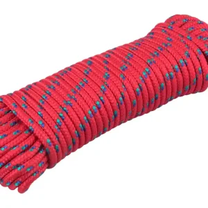 Pénzvisszafizetés Extol fonott kötél, piros 6mmx20m, PP