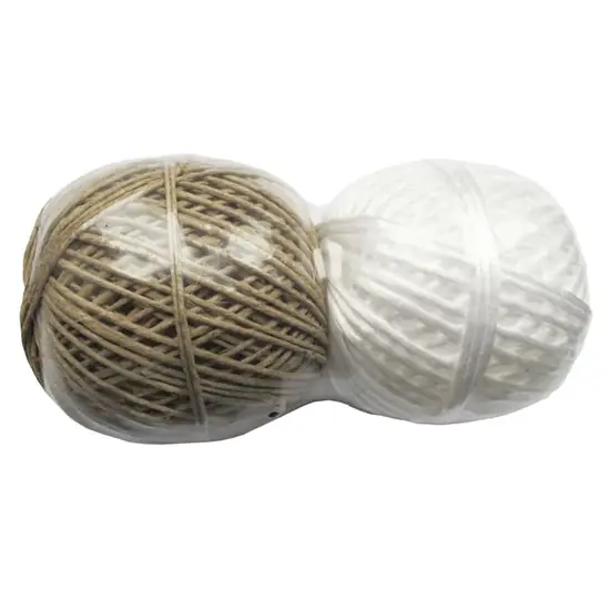 Pénzvisszafizetés Kötözőspárga 2db-os, fehér, D=1/1.5, 50m+85m