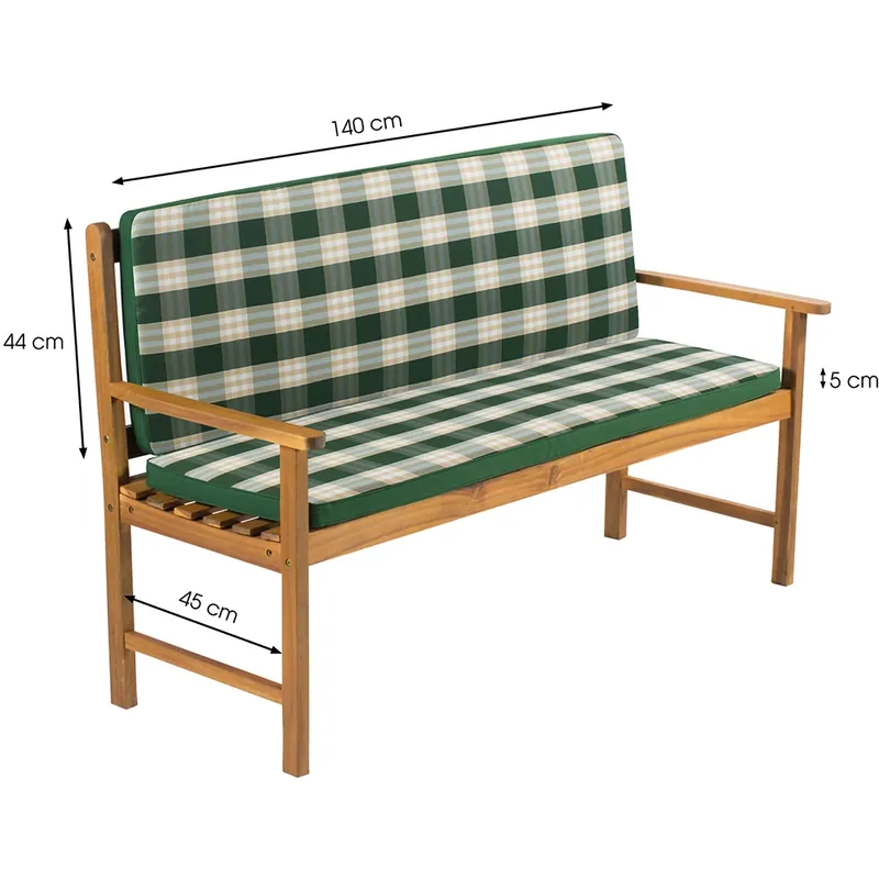 Biztonságos fizetés Fieldmann FDZN 9108 kerti pad ülőpárna, csíkos, zöld