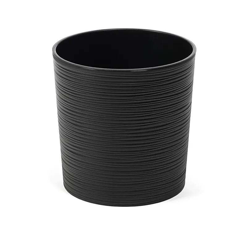 Alacsony ár Lamela Malwa Dluto kaspó, 25cm, kerek, fekete