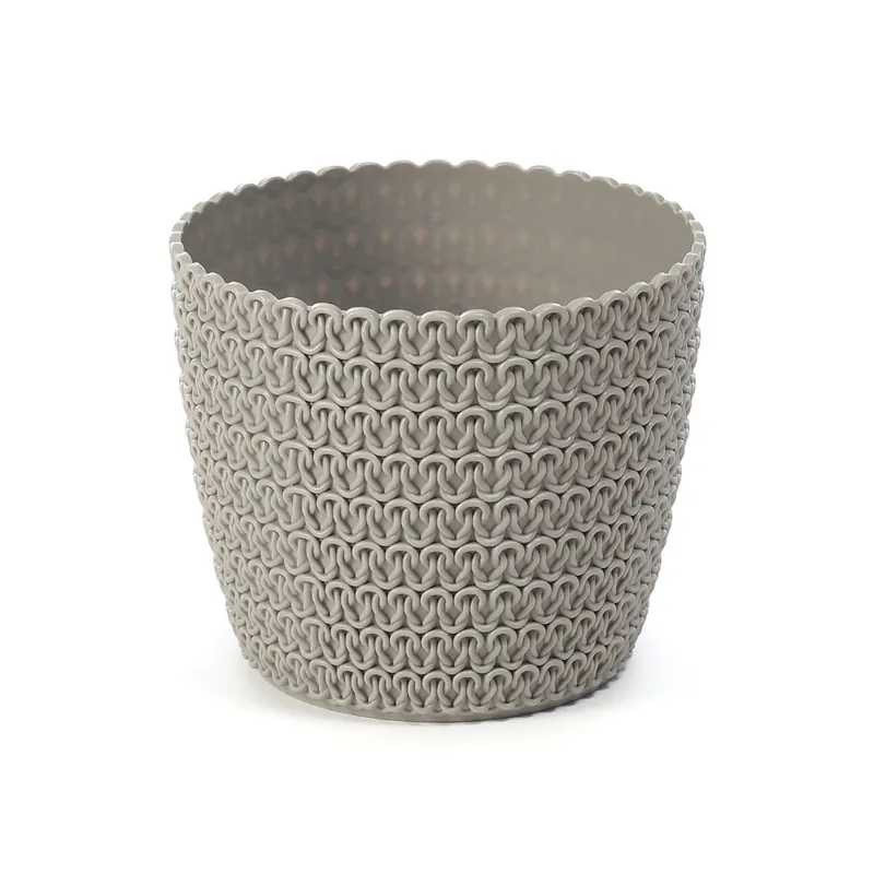 Lamela Magnolia Jersey kaspó 30cm, kerek, szürke Akció