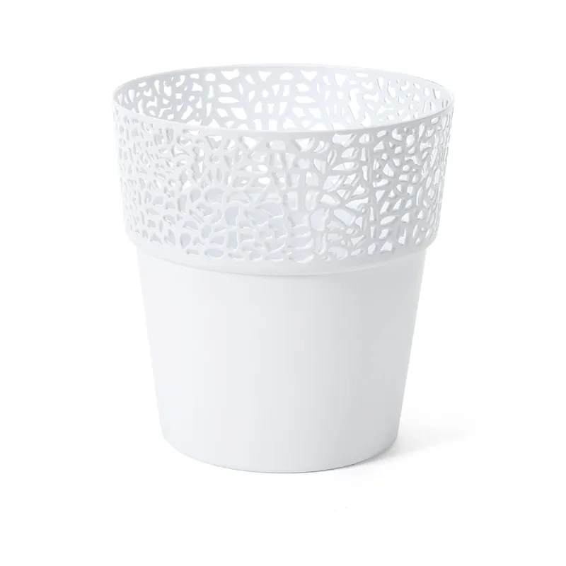 Lamela Rosa virágtartó, 11cm, kerek, fehér Kiárusítás