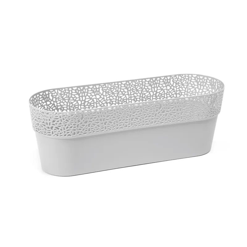 Lamela Rosa virágtartó, 38cm, világos szürke Pénzvisszafizetés