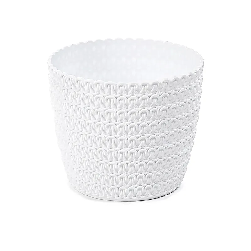 Biztonságos fizetés Lamela Magnolia Jersey kaspó 30cm, kerek, sötét fehér