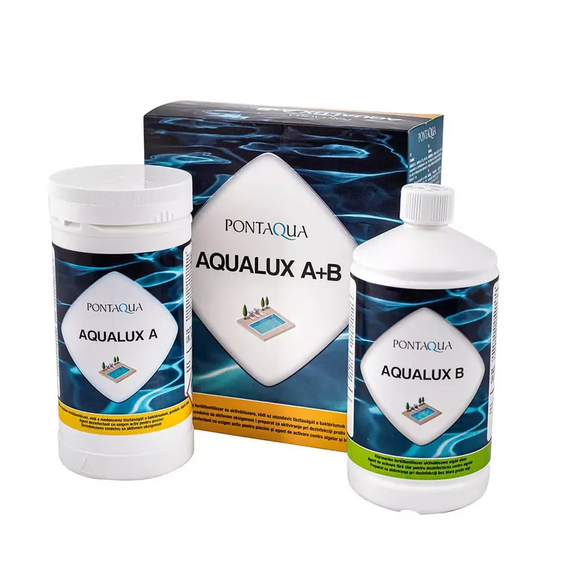 Pontaqua Aqualux A+B oxigénes fertőtlenítő szett, 1kg+1L Pénzvisszafizetés