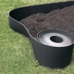 Nortene Etik Bordura újrahasznosított ágyásszegély, rugalmas, fekete, 1000x0.3x15cm Gyors szállítás