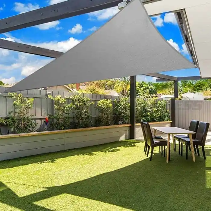 Biztonságos fizetés Háromszög alakú napvitorla 3,6 méter, szürke