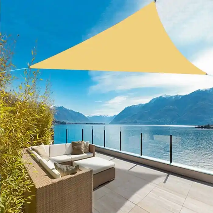 Háromszög napvitorla, bézs 3,6m Legjobb ár