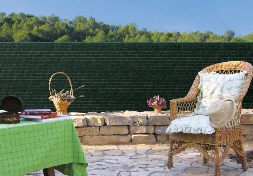 Újdonság Nortene Privatex szintetikus pálmaháncs, zöld, 100%, 1x3m