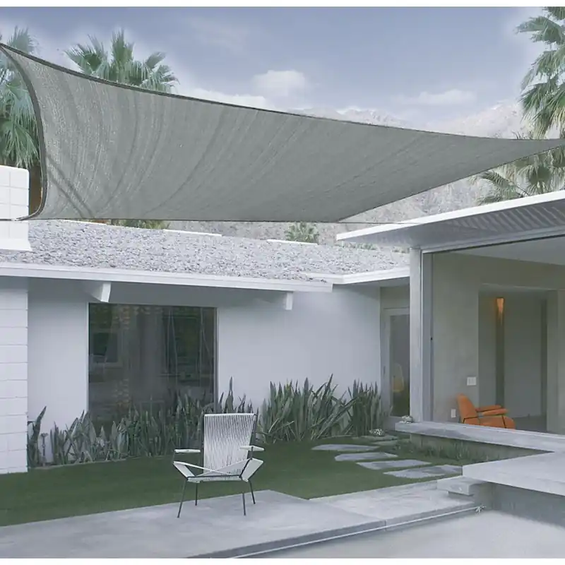 Autentikus Nortene Sunnet Kit szőtt napvitorla, négyzet alakú, antracit 3.6x3.6m