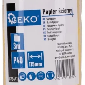 Geko csiszolópapír tekercs, 3mx115mm, P40 Kiváló minőség