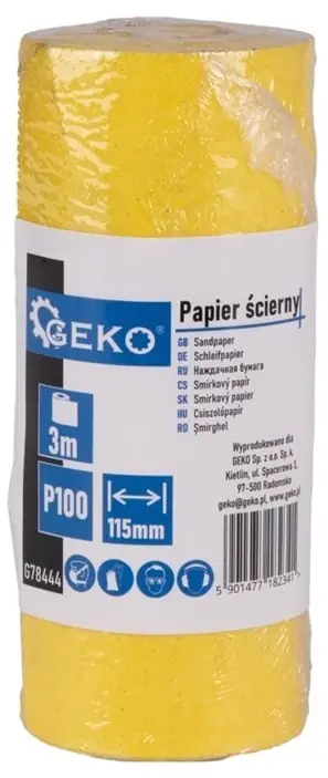 Autentikus Geko csiszolópapír tekercs, 3mx115mm, P100