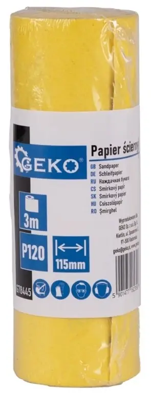 Rendeld meg most Geko csiszolópapír tekercs, 3mx115mm, P120