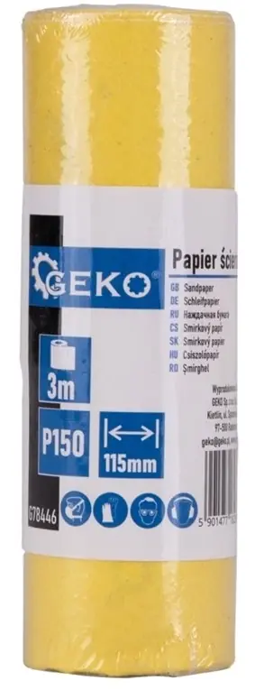 Kiváló minőség Geko csiszolópapír tekercs, 3mx115mm, P150