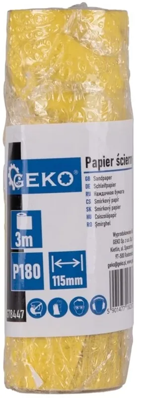 Geko csiszolópapír tekercs, 3mx115mm, P180 Vedd meg most