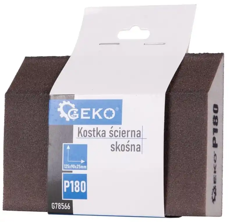 Geko ferde szélű csiszolóblokk, 125x90x25mm, P180 Autentikus