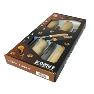 Gyors szállítás NAREX asztalosvéső készlet fa nyéllel 4r. 6-12-20-26mm 863010