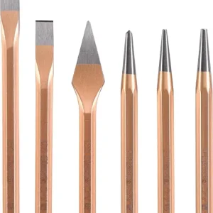 Újdonság KWB acél véső és kúpos kiütő készlet, 6 darabos