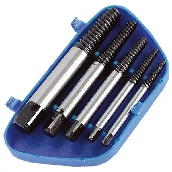 Törtcsavar kiszedő készlet (műanyag dobozban, 5db-os, 3.5, 4.5, 6, 8, 10.5mm) Autentikus