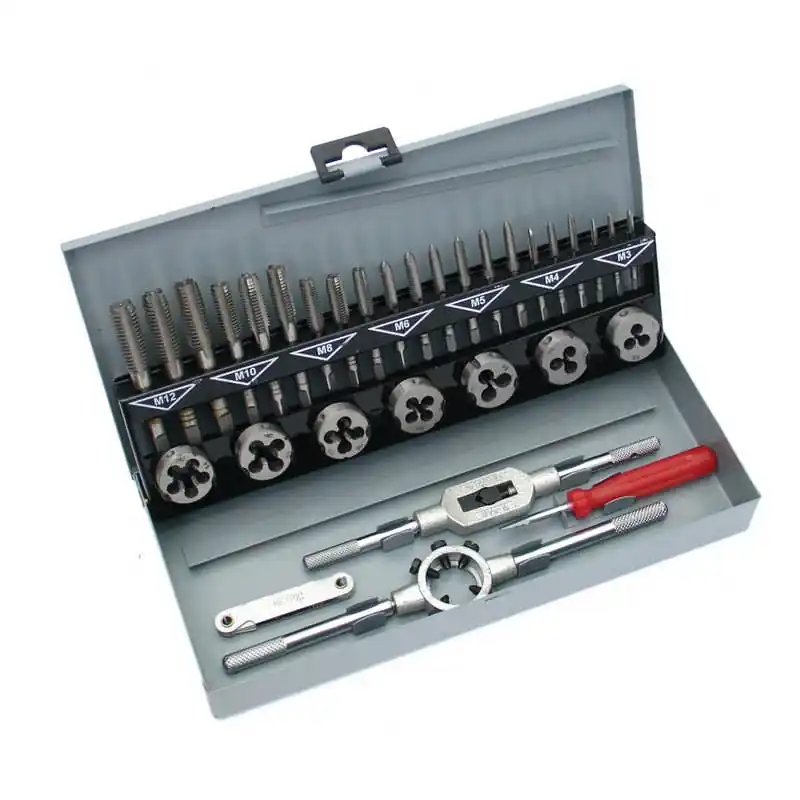 Festa menetvágó és fúró készlet M3/4/5/6/8/10/12mm, 32 részes Autentikus