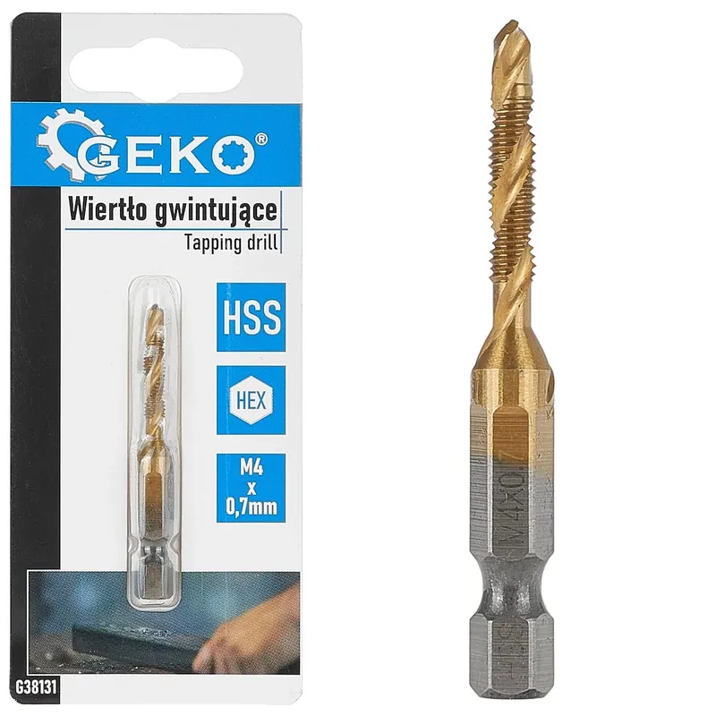 Geko menetfúró, HSS, HEX, M4 x 0.7mm Népszerű
