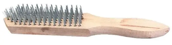 Sparta drótkefe fa nyéllel, acél, 27cm, 5 soros Biztonságos fizetés