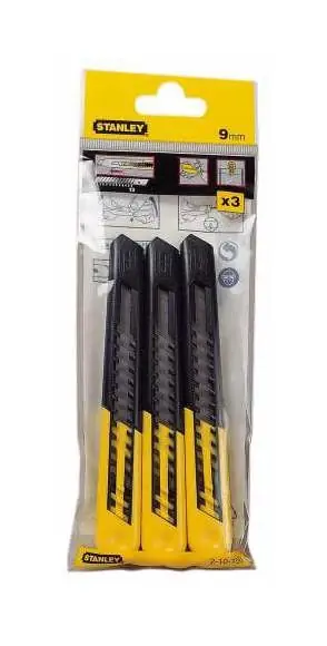 Eredeti Stanley 2-10-150 Műanyagházas kés 9mm-es 3db