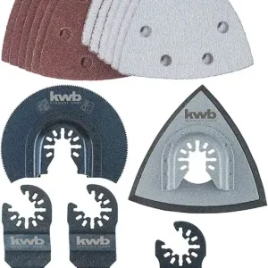 Eredeti KWB Profi CrV HM, Bi-metal univerzális multi-szerszám csiszoló-vágópenge szett, 17db