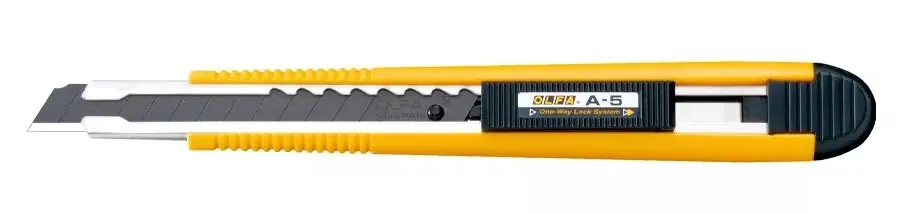 Prémium Olfa A-5 kés törhető pengével, 9mm