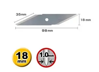 Kedvezmény Olfa CKB-1 penge, 98x35x18mm, 2db