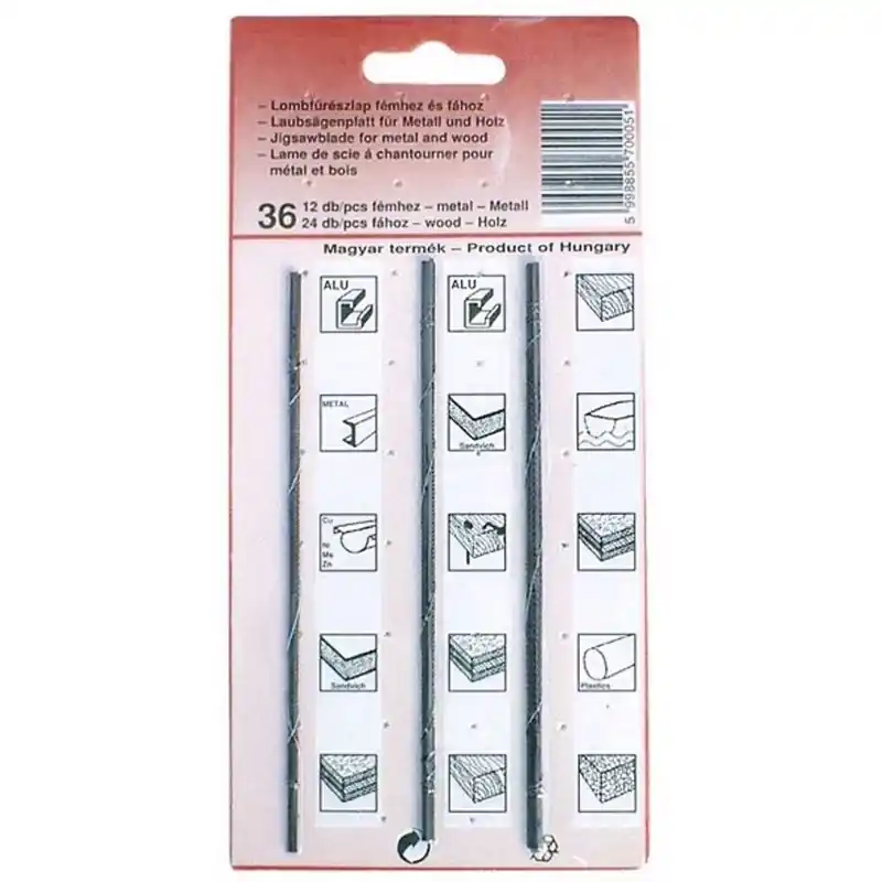 Lombfűrészlap fa+fém 130mm 36db (24+12) Biztonságos fizetés