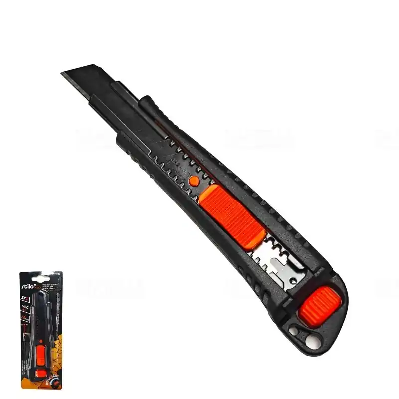 Kiárusítás Prémium törhető pengés kés SK2 pengével, fém házas, dupla pengezárral Stilo STI1787