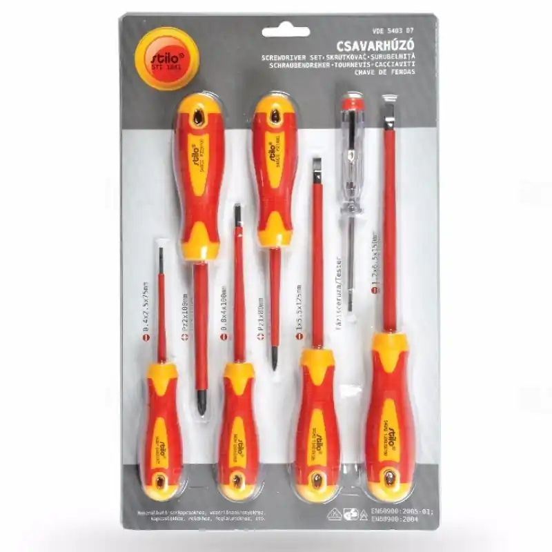 Rendeld meg most Csavarhúzó készlet 7db-os VDE, 1000V szigetelt Stilo STI1041