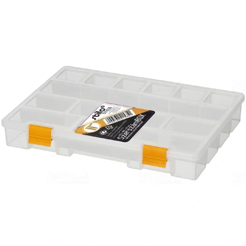 STI1535 Stilo rekeszes szortimenter átlátszó 11" 276x203x42mm Expressz szállítás