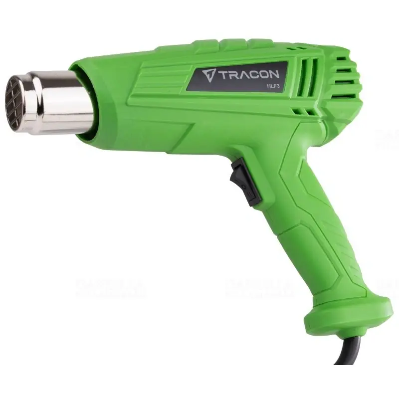 Prémium Hőlégfúvó műanyag táskában + 5tartozék 1000/2000W, 350-600 °C HLF3 Tracon