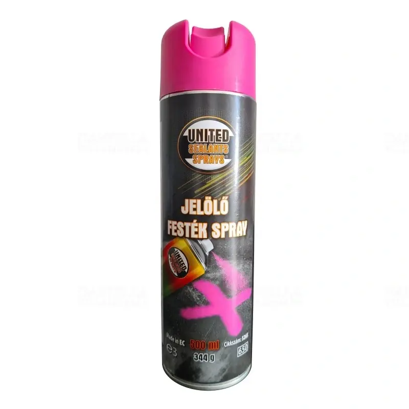 United Sprays Jelölő Festék spray 500ml pink 5265 Pénzvisszafizetés