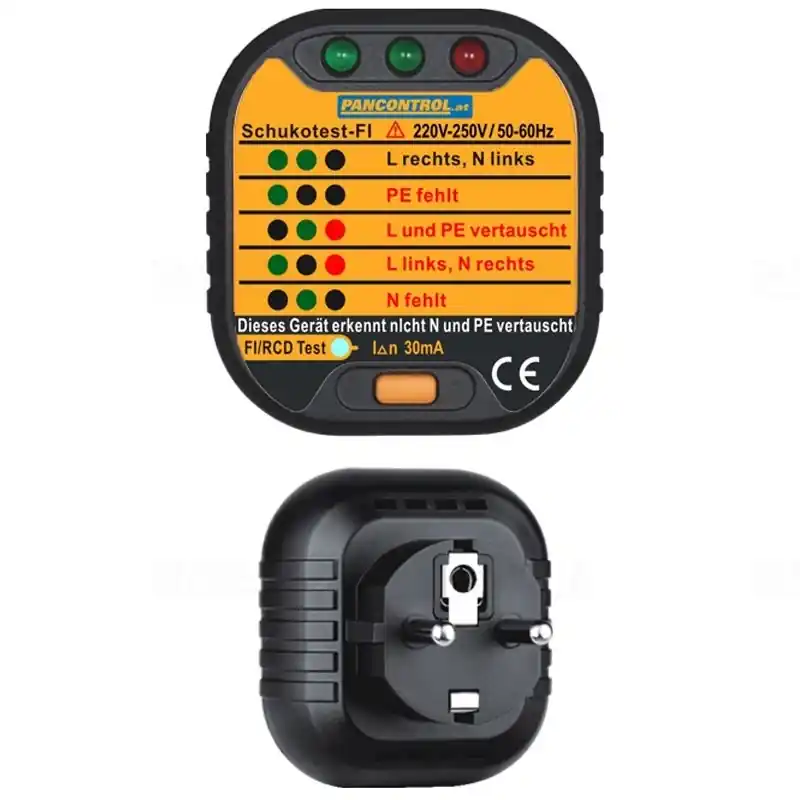 Dugaszoló aljzat teszter CATII-600V PANSCHUKOTESTFI Tracon Akció