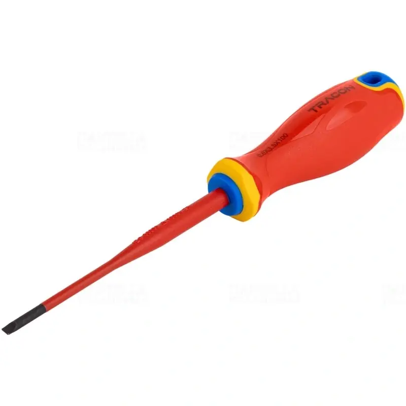 Utolsó esély Csavarhúzó, egyenes, 1000V-ra szigetelt AC 1000V, 4x100mm CD4100 Tracon