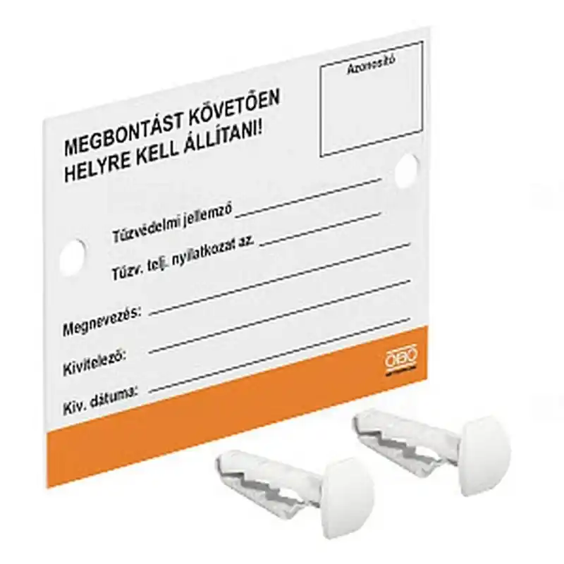 OBO KS-S HU Jelölőtábla tűzszakaszhatárhoz 100x70mm 7205440 Eredeti